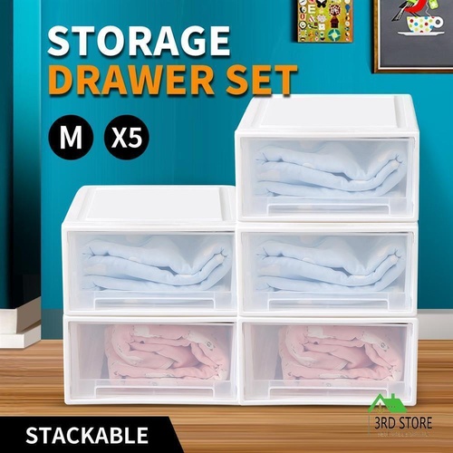 Storage  Drawers Set Cabinet Tools Organiser Box Chest Drawer Plastic Stackable
