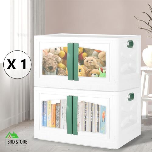 Foldable Storage Box Stackable Container 85L Moveable Toy Wardrobe Organiser