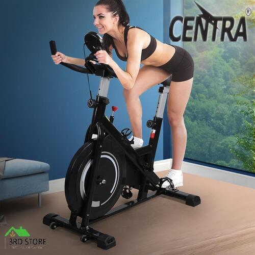 Centra Exercise Bike Fitness Flywheel Commercial Home Gym Workout LCD Display