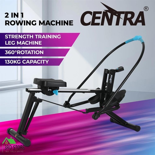 Centra 2 In 1 Rowing Machine Strength Training Leg LED Display Exercise Home Gym