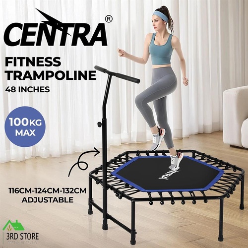 Centra 48" Mini Trampoline Rebounder Bungees Fitness Cardio Exercise Home Gym