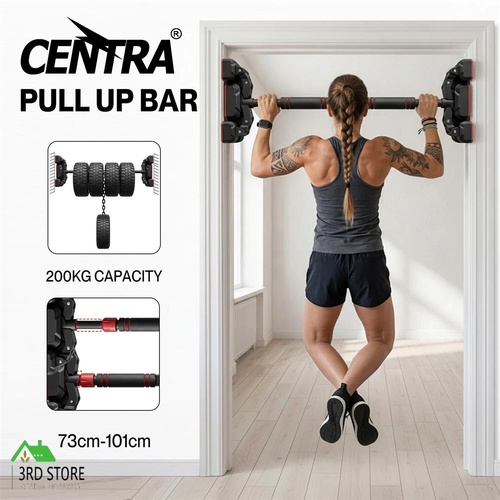 Centra Doorway Pull Up Bar 73-101cm Adjustable Push Up Bar Exercise Home Gym