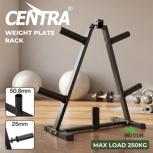 Centra Weight Plate Storage Rack Barbell Holder Stand 250KG Home Gym Fitness