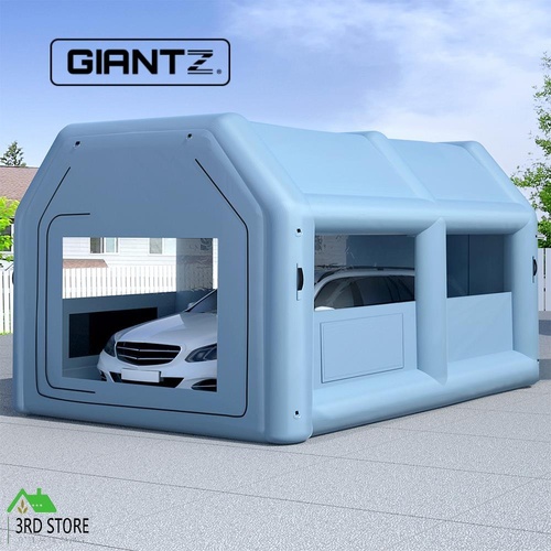 RETURNs Giantz Inflatable Spray Booth 4X3M Car Paint Tent Filter System Blower