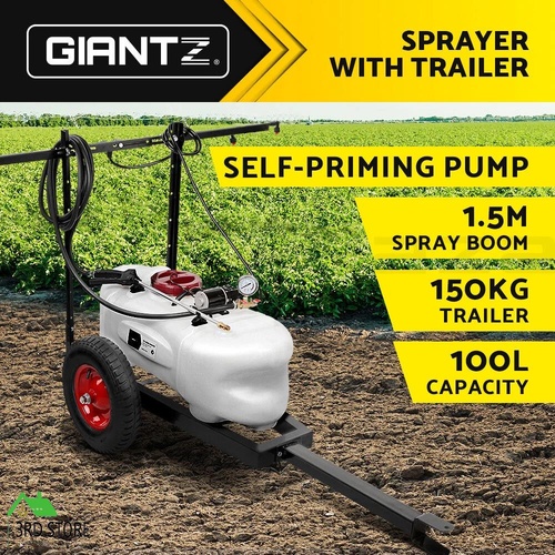 Giantz Weed Sprayer 100L Spot Sprayer 12V ATV Chemical Garden 1.5M Boom Pump