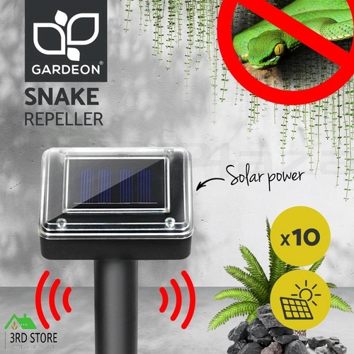 RETURNs Gardeon Snake Repeller 10 X Multi Pulse Ultrasonic Solar Powered Pest Repellent