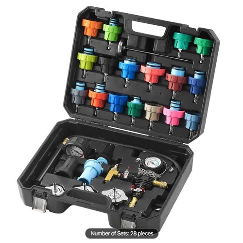 VEVOR 28 pcs Universal Radiator Pressure Tester Kit, Coolant Pressure Tester Kit