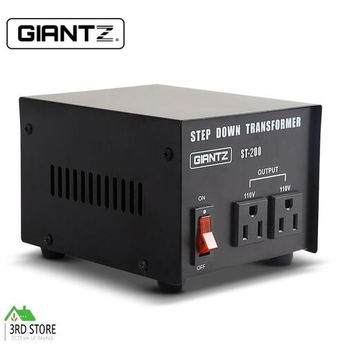 Giantz Step Down Transformer 200W 240V-110V Stepdown Voltage Converter AU-US
