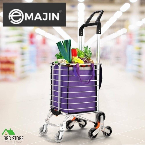 Emajin Foldable Shopping Cart Trolley 35L Grocery Bag Rolling Wheel Portable