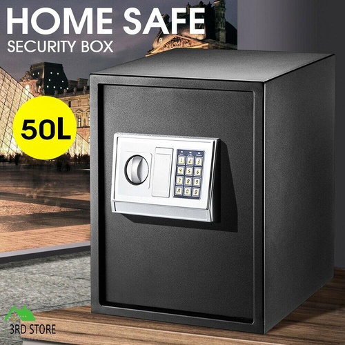 50L Security Box Electronic Safe Digital Lock Cash Deposit Password Home Office