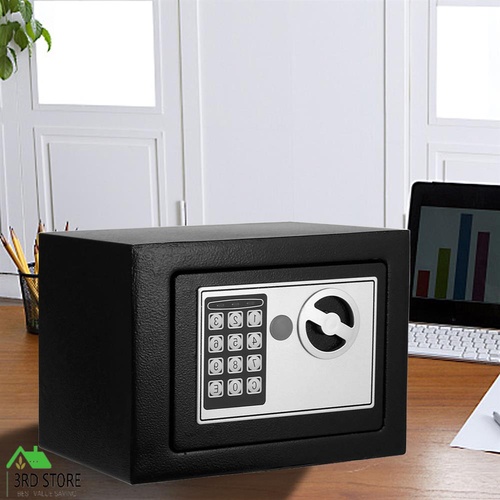 6.4L Security Box Electronic Safe Digital Lock Cash Deposit Password Home Office
