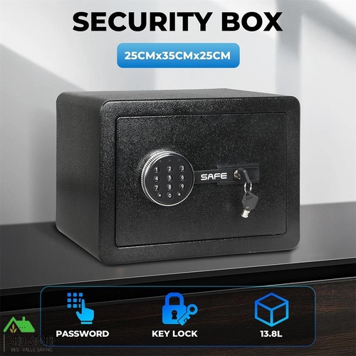 13.8L Digital Security Safe Box Password Key Safe Lock Box Jewelry Home Office