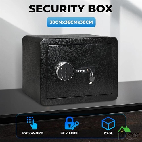 23.3L Digital Security Safe Box Password Key Lock Money Safe Box Home Office