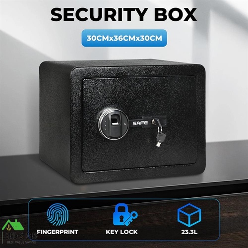 Digital Security Safe Box Fingerprint Password Key Lock Money Lock Home Office
