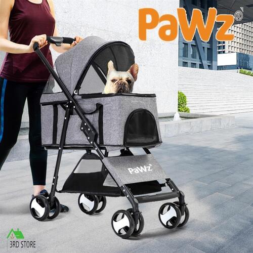 PaWz Large Pet Stroller Dog Cat Travel Carrier Pram Foldable Pushchair Outdoor