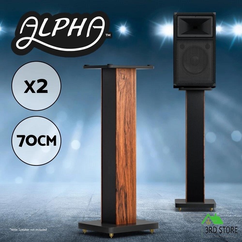 Alpha Speaker Stand 70cm Height Surround Sound Studio Home Theatre 2pcs