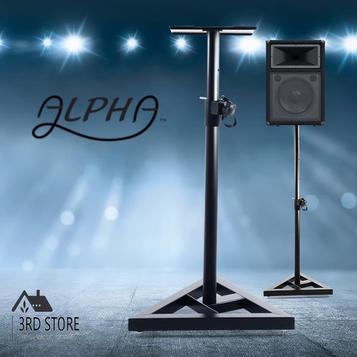 ALPHA 2pcs Speaker Stands Stand Tripod Home Studio Adjustable Height Surround