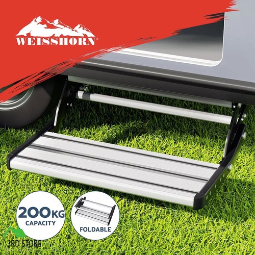 Weisshorn Caravan Step Pull Out Step Single Aluminium 200KG