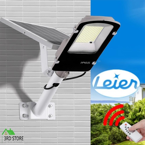 Leier 386 LED Solar Street Light Flood Motion Sensor Remote