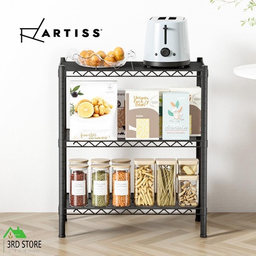 Artiss 3-Tier Shelving Unit Adjustable Garage Storage Shelves Kitchen Rack Steel