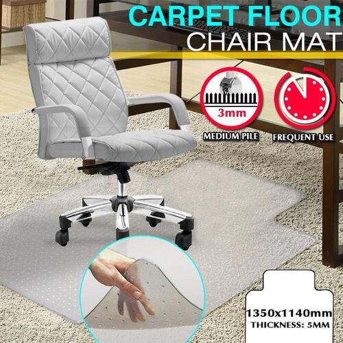 Marlow Chair Mat Carpet Floor Office Home Computer Vinyl PVC Plastic 1350x1140mm