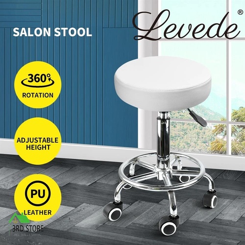 Levede Salon Stool Swivel Hairdressing Barber Stools Bar Chairs Lift Round