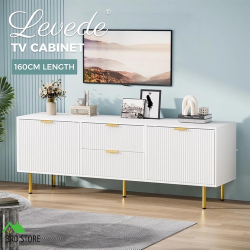 Levede TV Unit Cabinet Entertainment Stand Table Cabinets Storage with 2 drawers