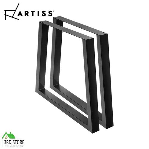 Artiss 2x Coffee Dining Table Legs Industrial Vintage Bench Metal Trapezoid 71CM