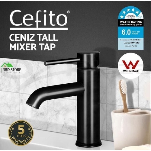 Cefito WELS Bathroom Taps Mixer Tap Basin Faucet Sink Laundry Brass Swivel DIY