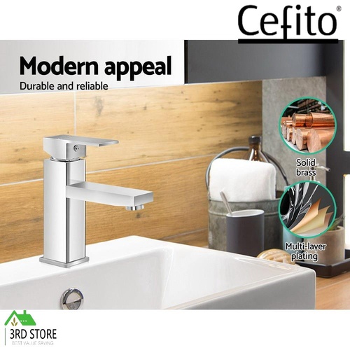 Cefito WELS Bathroom Taps Mixer Tap Basin Faucet Sink Laundry Brass Swivel DIY