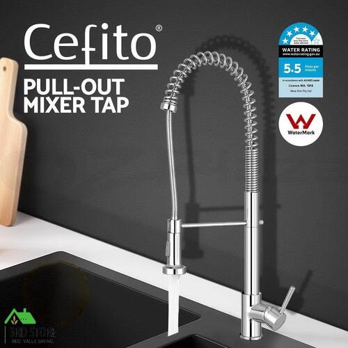 Cefito WELS Kitchen Tap Pull Out Mixer Taps Sink Basin Faucet Vanity Swivel DIY