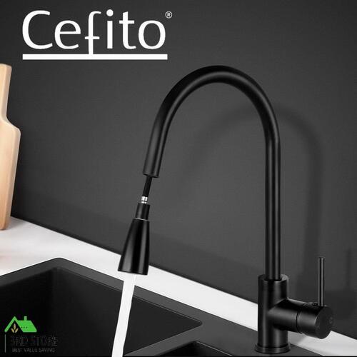 Cefito Pull Out Kitchen Tap Mixer Basin Taps Faucet Vanity Sink Swivel Brass WEL