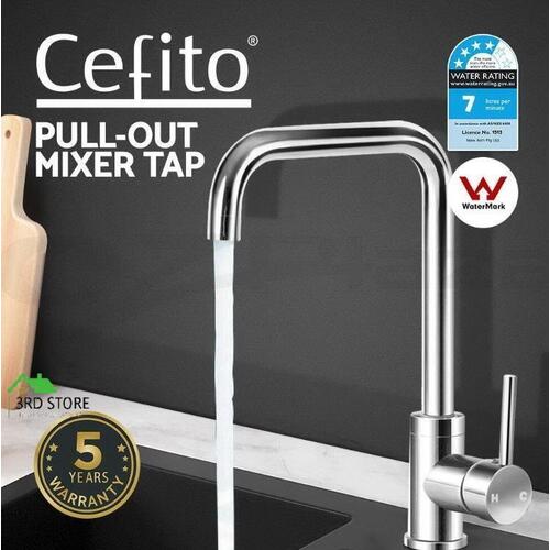 Cefito WELS Kitchen Tap Mixer Taps Sink Basin Faucet Vanity Swivel Chrome