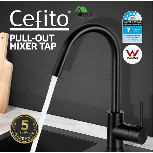 Cefito WELS Kitchen Tap Mixer Taps Sink Basin Faucet Vanity Swivel Chrome