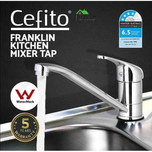 Cefito WELS Kitchen Tap Mixer Taps Sink Basin Faucet Vanity Swivel Chrome