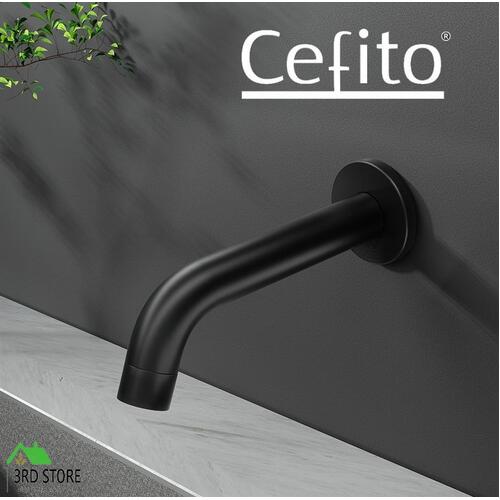 Cefito Bathroom Spout Wall Mounted Faucet Basin Sink Laundry Bathtub Black