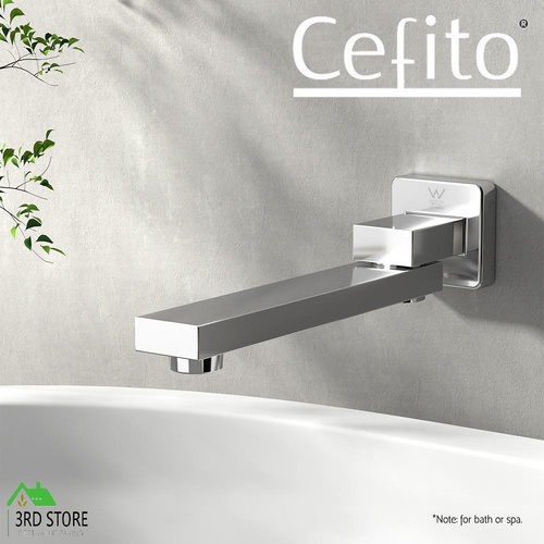 Cefito Bathroom Tap Wall Bath Spout 180 Swivel Bathtub Shower Square Chrome