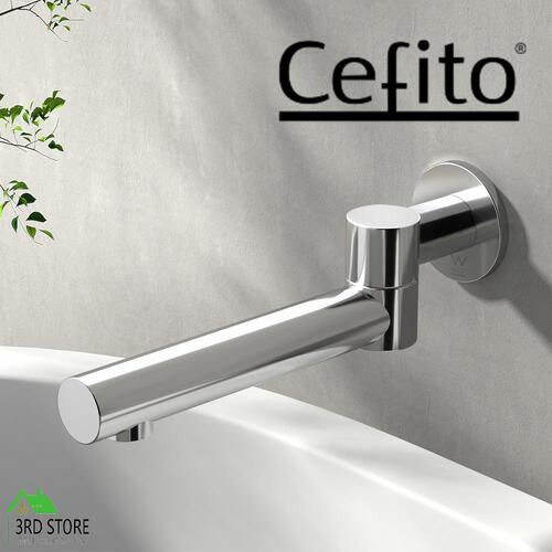 Cefito Bath Spout Wall Mounted Square Bathtub Bathroom Spa Swivel Silver