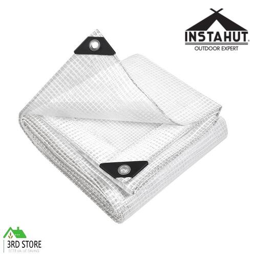 Instahut Tarpaulin Tarp 9x12m Canvas Heavy Duty Camping Poly Tarps Cover Tent