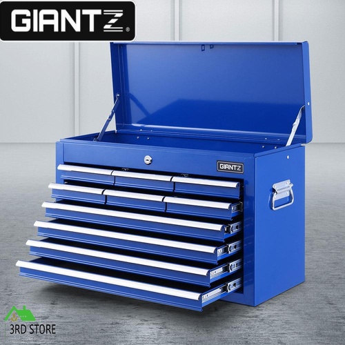 Giantz 10-Drawer Tool Box Chest Cabinet Garage Storage Toolbox Blue