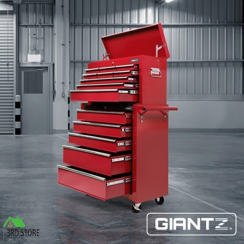 Giantz 14 Drawers Toolbox Chest Cabinet Mechanic Trolley Garage Tool Storage Box