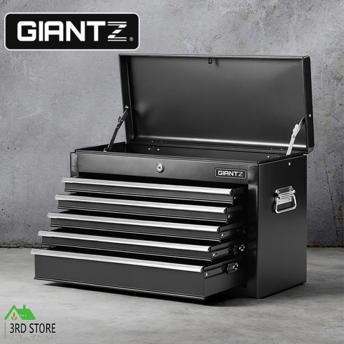 RETURNs GIANTZ 5 Drawer Tool Chest Box Cabinet Lockable Garage Storage Organiser Black