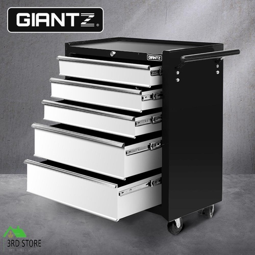 RETURNs Giantz 5 Drawers Tool Box Chest Cabinet Trolley Boxes Garage Storage Toolbox GY