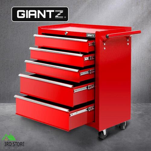 RETURNs Giantz 5 Drawers Tool Box Chest Cabinet Trolley Boxes  Storage Toolbox RD