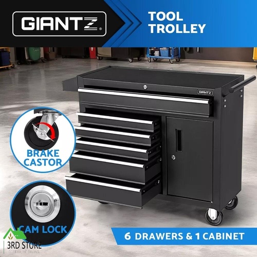 RETURNs Giantz 6 Drawer Tool Box Chest Cabinet Toolbox Storage Garage Organiser Wheels
