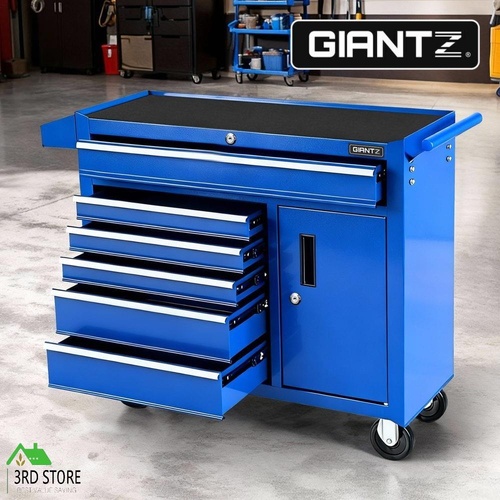 Giantz 6 Drawer Tool Chest Trolley Cabinet Cart Toolbox Storage Organiser Wheels