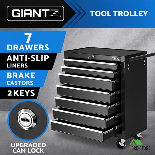 Giantz Tool Box Trolley Chest Cabinet 7 Drawers Storage Garage Toolbox Boxes Set