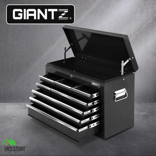 GIANTZ 9 Drawer Tool Box Chest Mechanic Garage Storage Black Toolbox Set