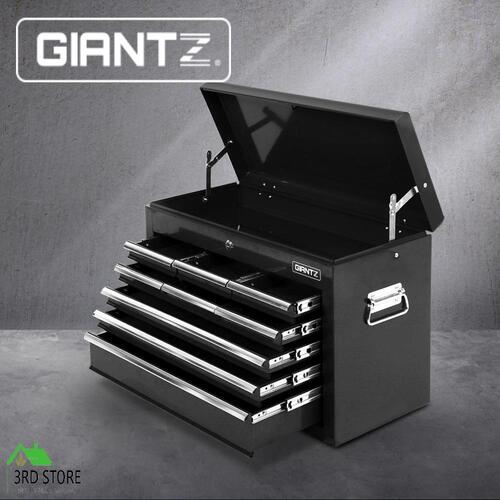 GIANTZ 9 Drawer Tool Box Chest Mechanic Garage Storage Black Toolbox Set