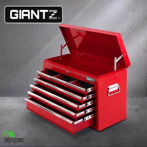 GIANTZ 9 Drawer Tool Box Chest Mechanic Garage Storage Red Toolbox Set